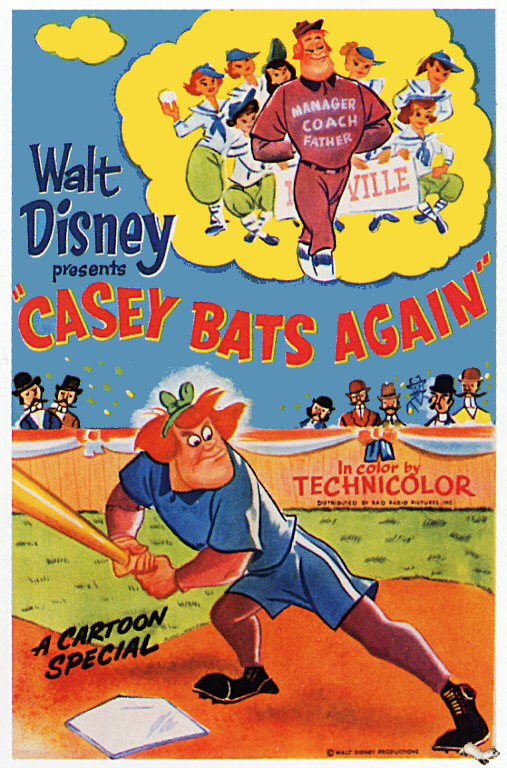Casey bats again 1954 | Disney movie posters, Disney posters, Disney ...