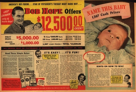 Bob Hope Offers $12,500