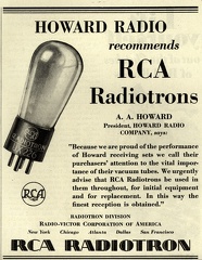 Howard Radio recommends RCA Radiotron