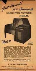 Just Arrived! New Farnsworth Chairside Radio-Phonograph combination