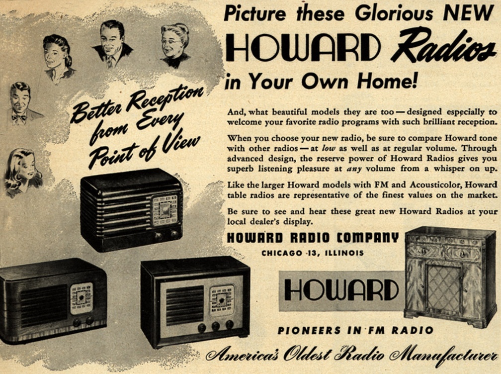 Picture these glorious new Howard Radios