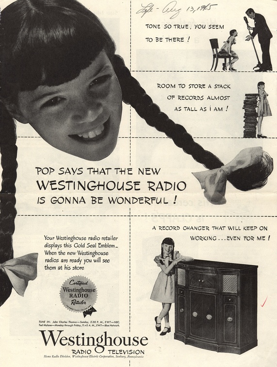 Pop says that the new Westinghouse Radio is gonna be wonderful!
