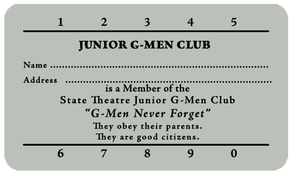 Jinior G-men Merbership Certificate