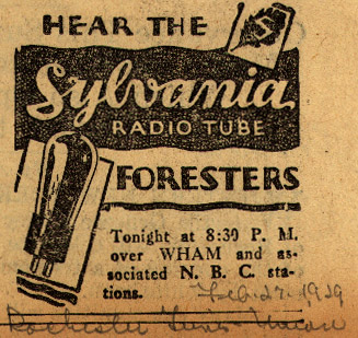 Hear the Sylvania Radio Tube Foresters