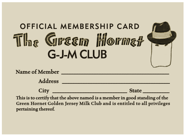 Green Hornet Club Membership